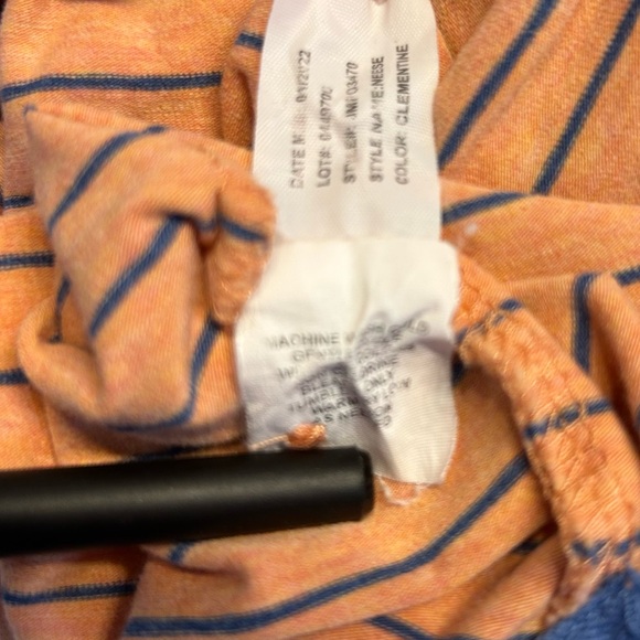 johnnie-O Men’s The Original Polo in Neese Stripe, Orange, Navy Blue, Size Small - Picture 11 of 11